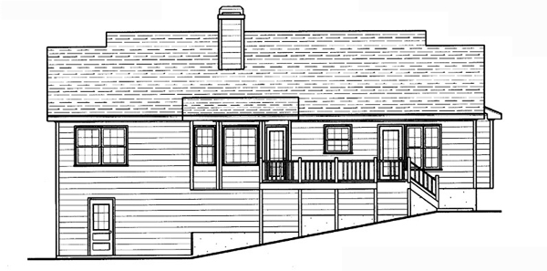 Rear Elevation image of Irving House Plan